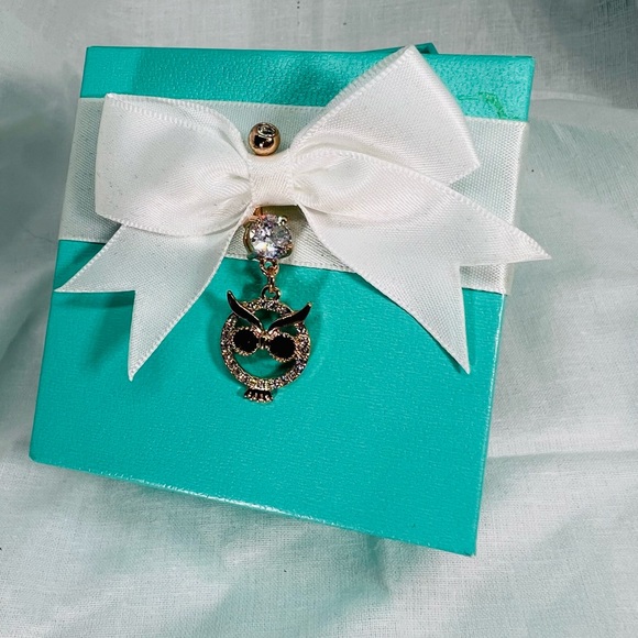 Owl Rose Gold 316 SS Icy AAA CZ Belly Ring Belly Button Ring Jewelry Accessory - Picture 9 of 11